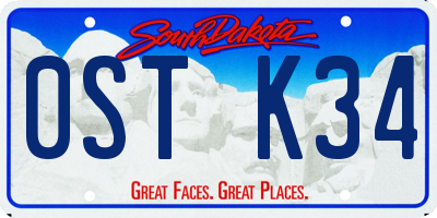SD license plate 0STK34