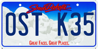 SD license plate 0STK35