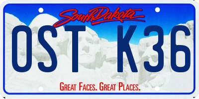 SD license plate 0STK36
