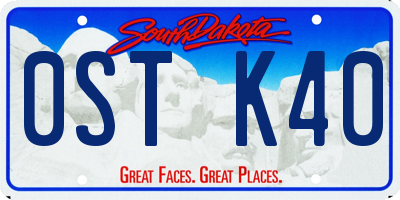 SD license plate 0STK40