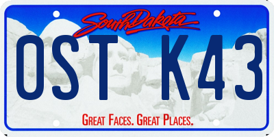 SD license plate 0STK43
