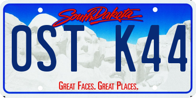 SD license plate 0STK44