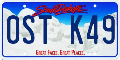 SD license plate 0STK49