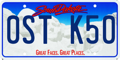 SD license plate 0STK50