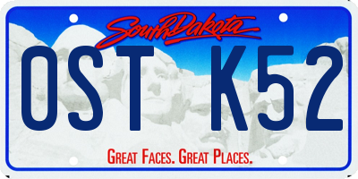 SD license plate 0STK52