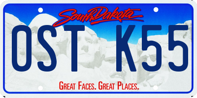 SD license plate 0STK55