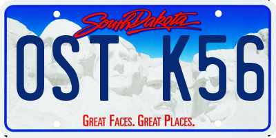 SD license plate 0STK56