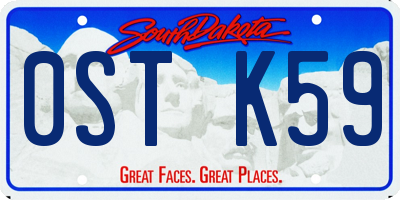 SD license plate 0STK59