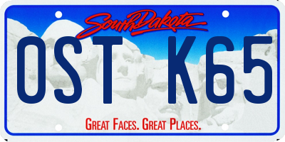 SD license plate 0STK65