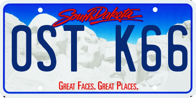 SD license plate 0STK66