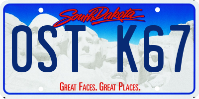 SD license plate 0STK67