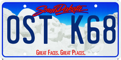 SD license plate 0STK68