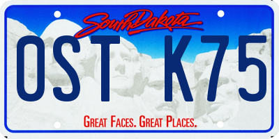 SD license plate 0STK75