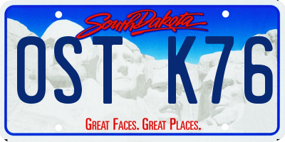 SD license plate 0STK76
