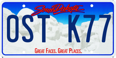 SD license plate 0STK77