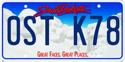 SD license plate 0STK78