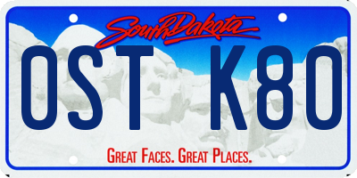 SD license plate 0STK80