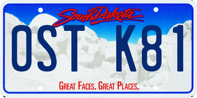SD license plate 0STK81