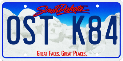 SD license plate 0STK84