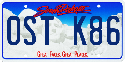 SD license plate 0STK86