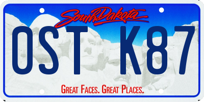 SD license plate 0STK87
