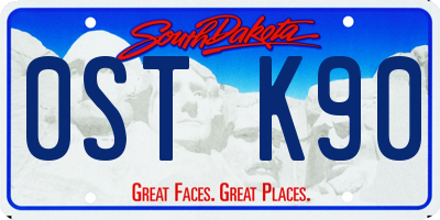 SD license plate 0STK90