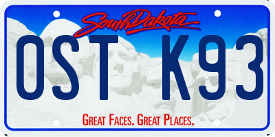 SD license plate 0STK93