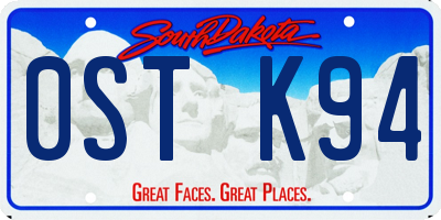 SD license plate 0STK94