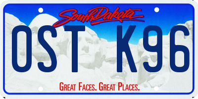 SD license plate 0STK96