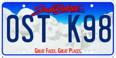 SD license plate 0STK98