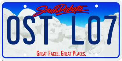 SD license plate 0STL07
