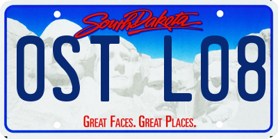SD license plate 0STL08