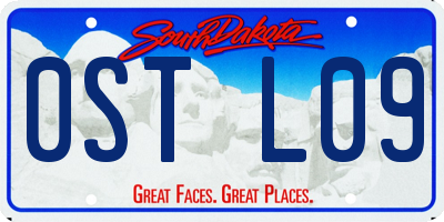 SD license plate 0STL09