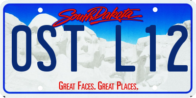 SD license plate 0STL12