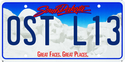 SD license plate 0STL13
