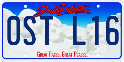 SD license plate 0STL16