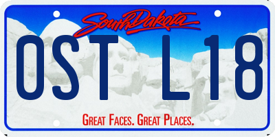 SD license plate 0STL18
