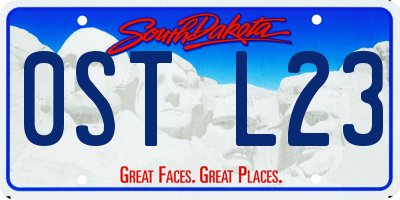 SD license plate 0STL23