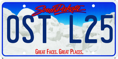 SD license plate 0STL25
