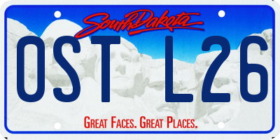 SD license plate 0STL26