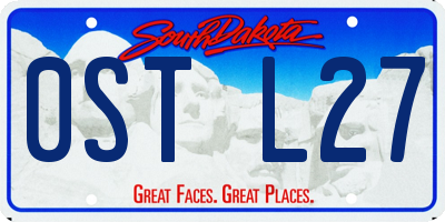 SD license plate 0STL27
