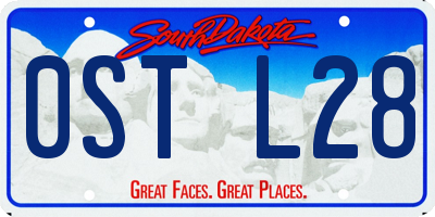 SD license plate 0STL28
