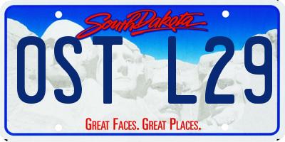 SD license plate 0STL29