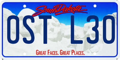 SD license plate 0STL30