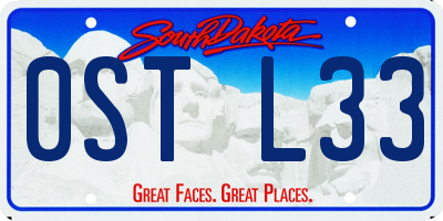 SD license plate 0STL33
