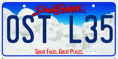 SD license plate 0STL35