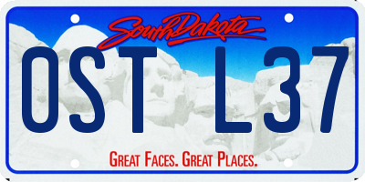 SD license plate 0STL37
