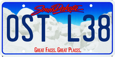 SD license plate 0STL38