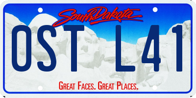 SD license plate 0STL41