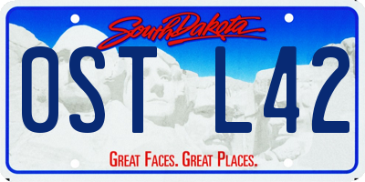 SD license plate 0STL42